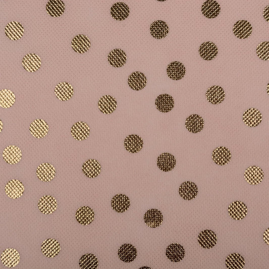 DII Non Woven Polyester Storage Bin, Polka Dot, Pink & Gold, Small Set of 2
