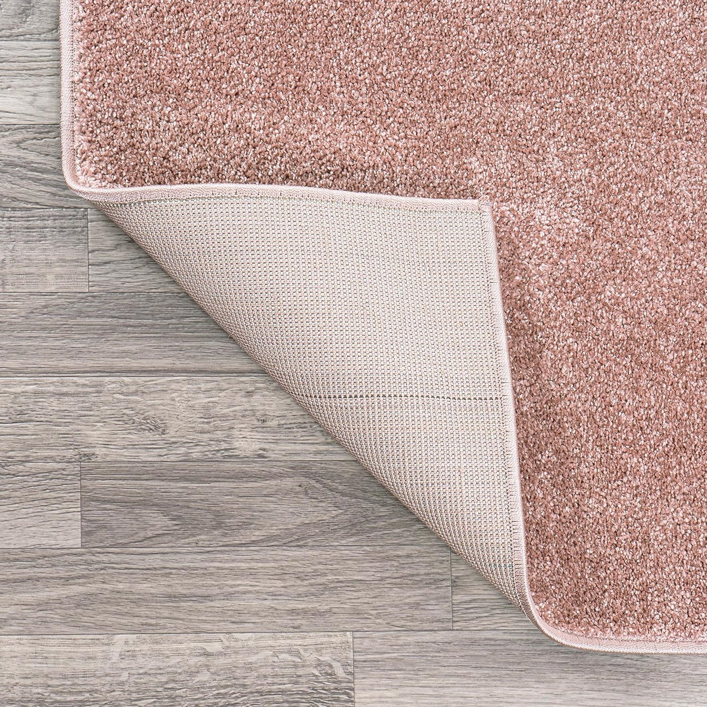 JONATHAN Y Haze Solid Low-Pile Pink 6' Round Indoor Area Rug, Coastal,Bohemian,Minimalist,Classic, Easy-Cleaning for Living Room,Bedroom,Kitchen,Pet Friendly,Non-Shedding (SEU100P-6R)