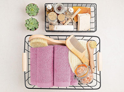 Utopia Towels 24 Pack Cotton Washcloths Set, 100% Ring Spun Cotton, Premium Quality Flannel Face Cloths, Highly Absorbent and Soft Feel Fingertip Towels, Dusty Pink