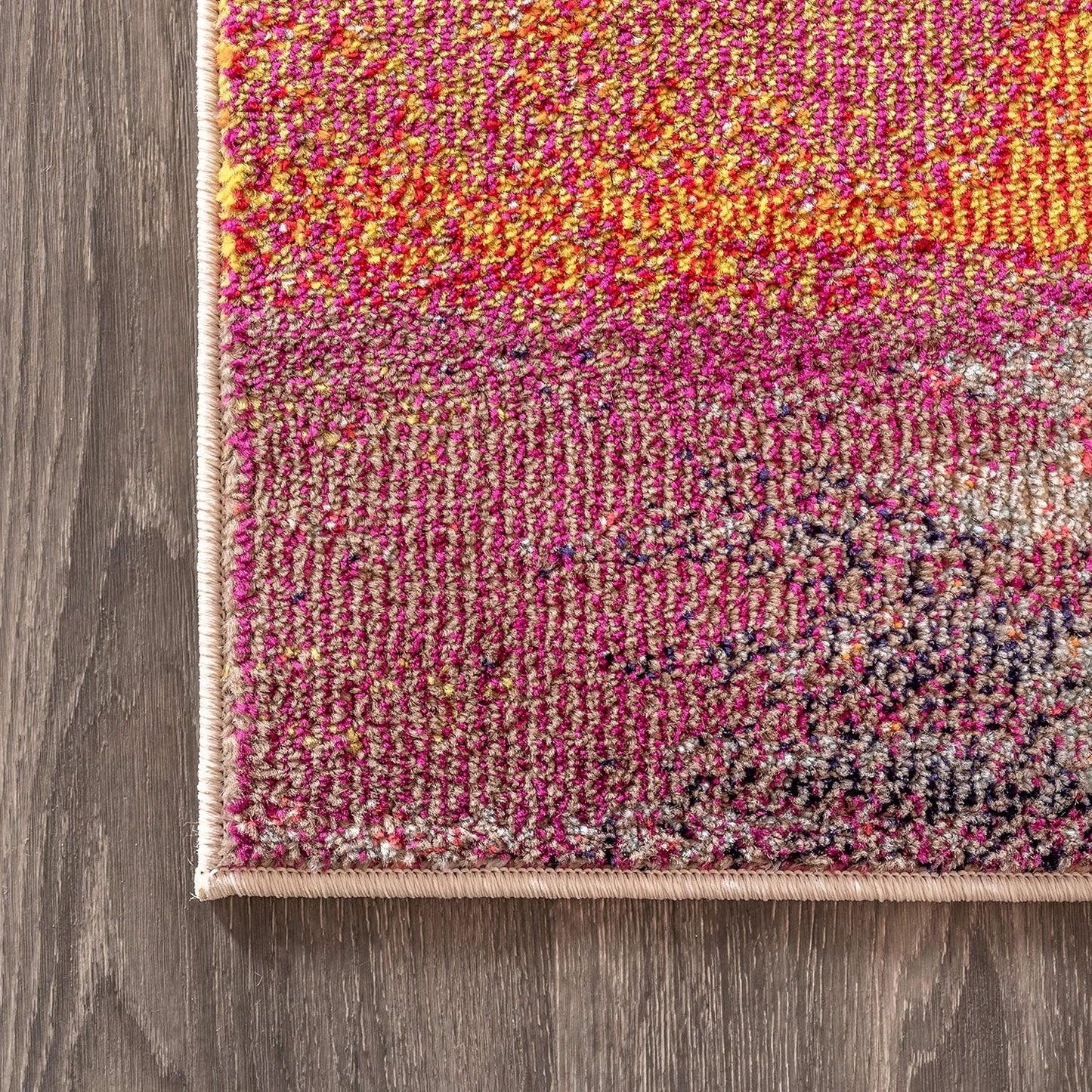 JONATHAN Y Modern Abstract Brushstroke Ivory/Pink Indoor Area Rug, 3x5, Contemporary POP, Transitional, Easy-Cleaning for Living Room, Bedroom, Kitchen, Pet Friendly, Non-Shedding (CTP101A-3)
