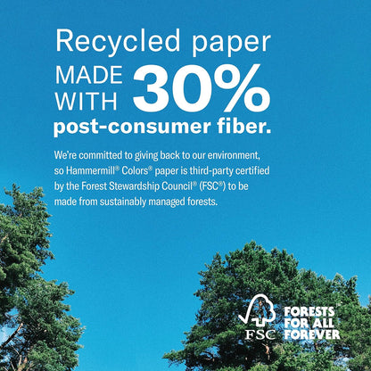Hammermill Colored Paper, 24 lb Salmon Printer Paper, 8.5 x 11-1 Ream (500 Sheets) - Made in the USA, Pastel Paper, 103120R