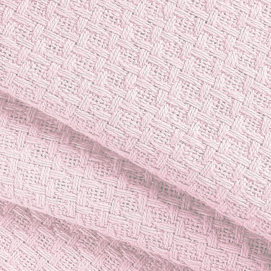 Belizzi Home 100% Cotton Bed Blanket, Breathable Bed Blanket Full Queen Size, Cotton Thermal Blankets Full Queen, Perfect for Layering Any Bed for All Season, Baby Pink