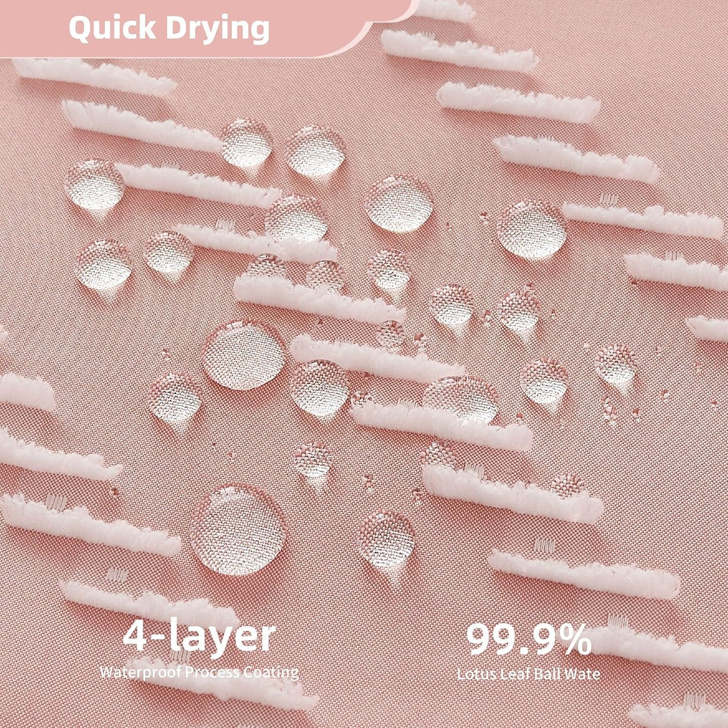 Siiluminisoy Pink Shower Curtain with Tassel Woven Fabric Boho Shower Curtain Cute Farmhouse Textured Tufted Chevron Striped 72 x 72 Bathroom Shower Curtain