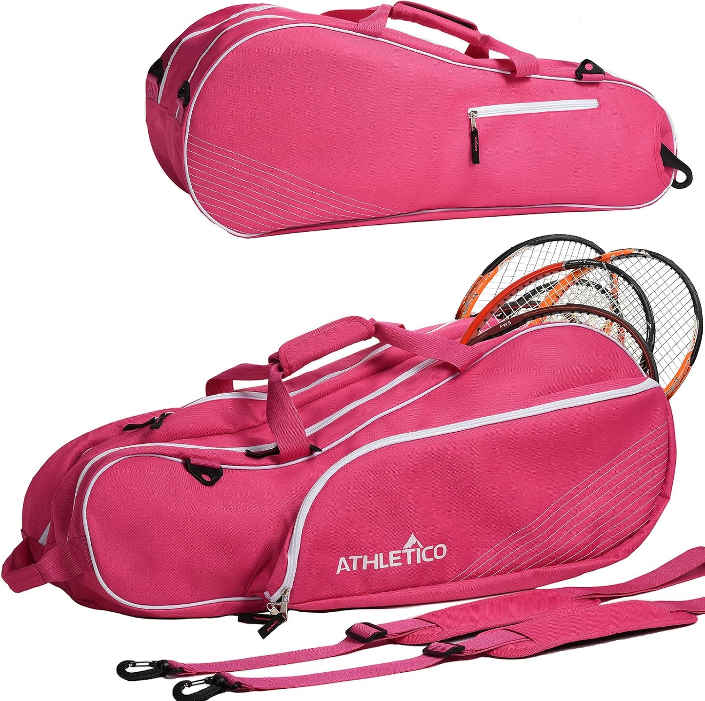 Athletico Tennis Bag and Racketball Bag - Tennis Bags for Women and Men to Hold Tennis Racket, Racquetball Racket, Pickleball Paddles and Other Equipment or Gear