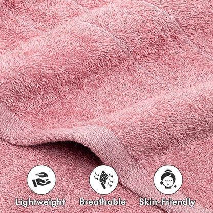 Bath Sheets – Extra Large Bathroom Sheet Set – Pack of 2 Jumbo Towels Baby Pink (71x35in) – 100% Cotton Soft Quick Dry Large Bath Towels for Adults Hotel Spa Bathroom Use