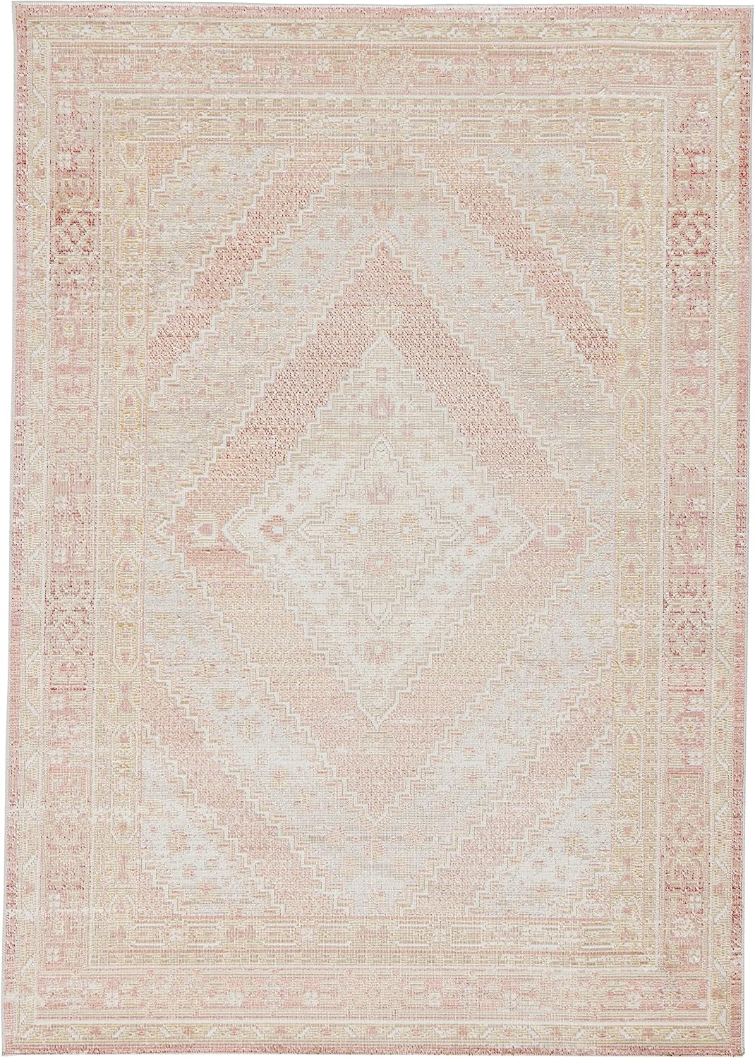 Momeni Rugs ISABEISA-7PNK4060 Isabella Traditional Geometric Flat Weave Area Rug, 4'0" x 6'0", Pink