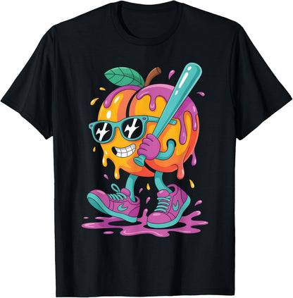 Peach Fruit Baseball T-Shirt