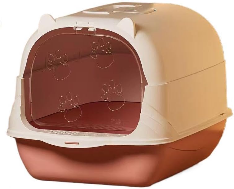 Pet Litter Box Fully Enclosed Spillproof Deodorant Cat Toilet Two-Way Shovel Large Capacity Cat Toilet Litter Box Closed Sandbox