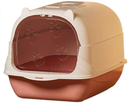 Pet Litter Box Fully Enclosed Spillproof Deodorant Cat Toilet Two-Way Shovel Large Capacity Cat Toilet Litter Box Closed Sandbox