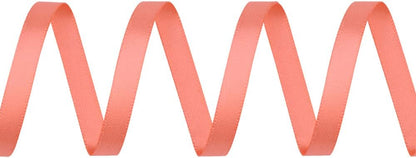 Peach Double Faced Satin Ribbon, 1/4 Inch Continuous 50 Yards