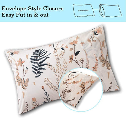6 Piece Blush Pink Floral Printed Queen Sheet Set Deep Pocket