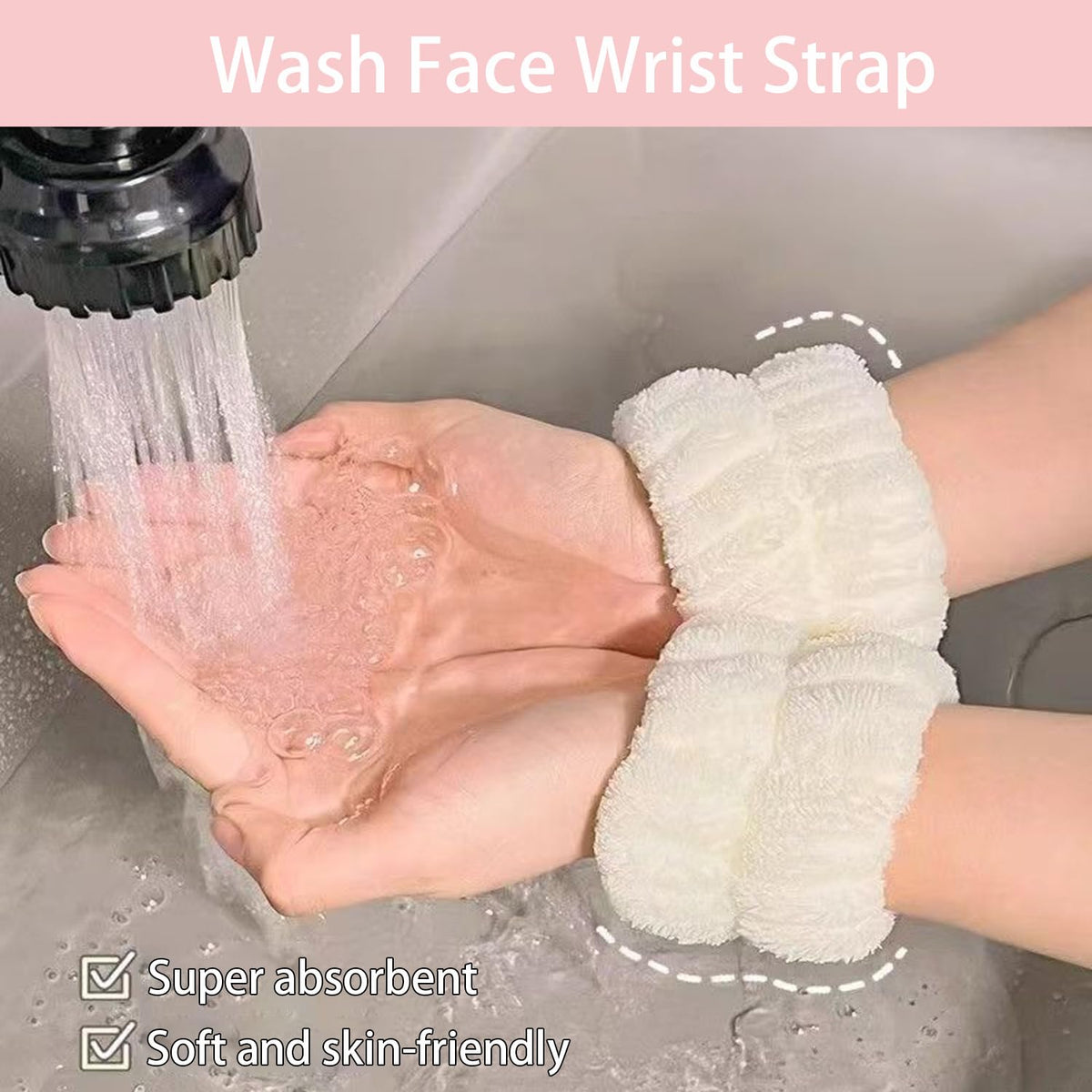 Skincare Face Wash Spa Headband and Wristband Set Quilted Makeup Bag Blank Cards Gifts for Women and Teen Girl Gifts Trendy Stuff spa headband and wristband set