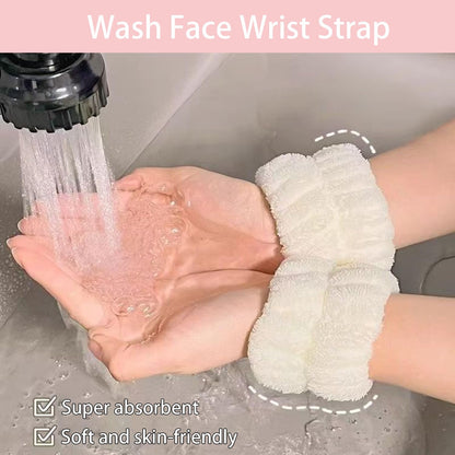 Skincare Face Wash Spa Headband and Wristband Set Quilted Makeup Bag Blank Cards Gifts for Women and Teen Girl Gifts Trendy Stuff spa headband and wristband set