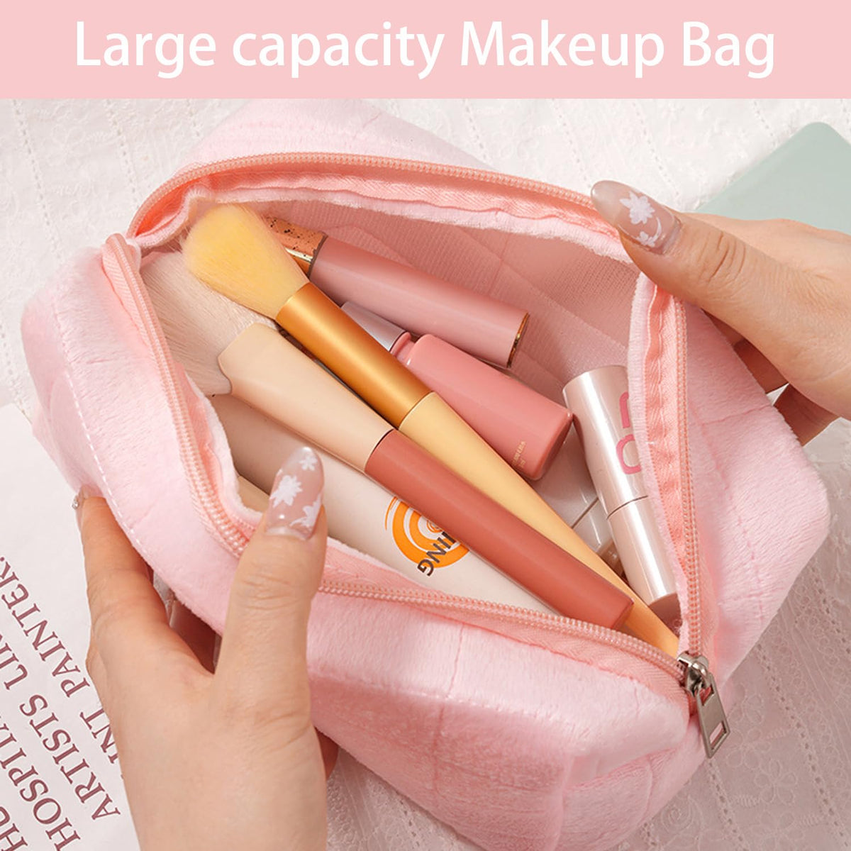 Skincare Face Wash Spa Headband and Wristband Set Quilted Makeup Bag Blank Cards Gifts for Women and Teen Girl Gifts Trendy Stuff spa headband and wristband set