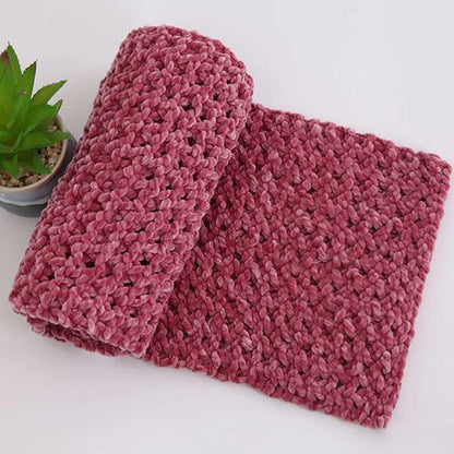 3 Skeins 300g Fluffy Chenille Velvet Yarn Crochet Hat Scarf Sweater Shawl Yarn Weaving Yarn Knitting Materials Peach Pink