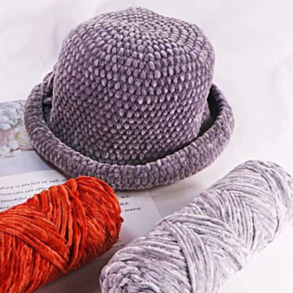 3 Skeins 300g Fluffy Chenille Velvet Yarn Crochet Hat Scarf Sweater Shawl Yarn Weaving Yarn Knitting Materials Peach Pink