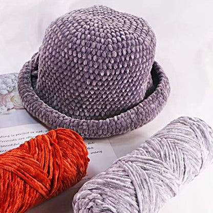 3 Skeins 300g Fluffy Chenille Velvet Yarn Crochet Hat Scarf Sweater Shawl Yarn Weaving Yarn Knitting Materials Peach Pink