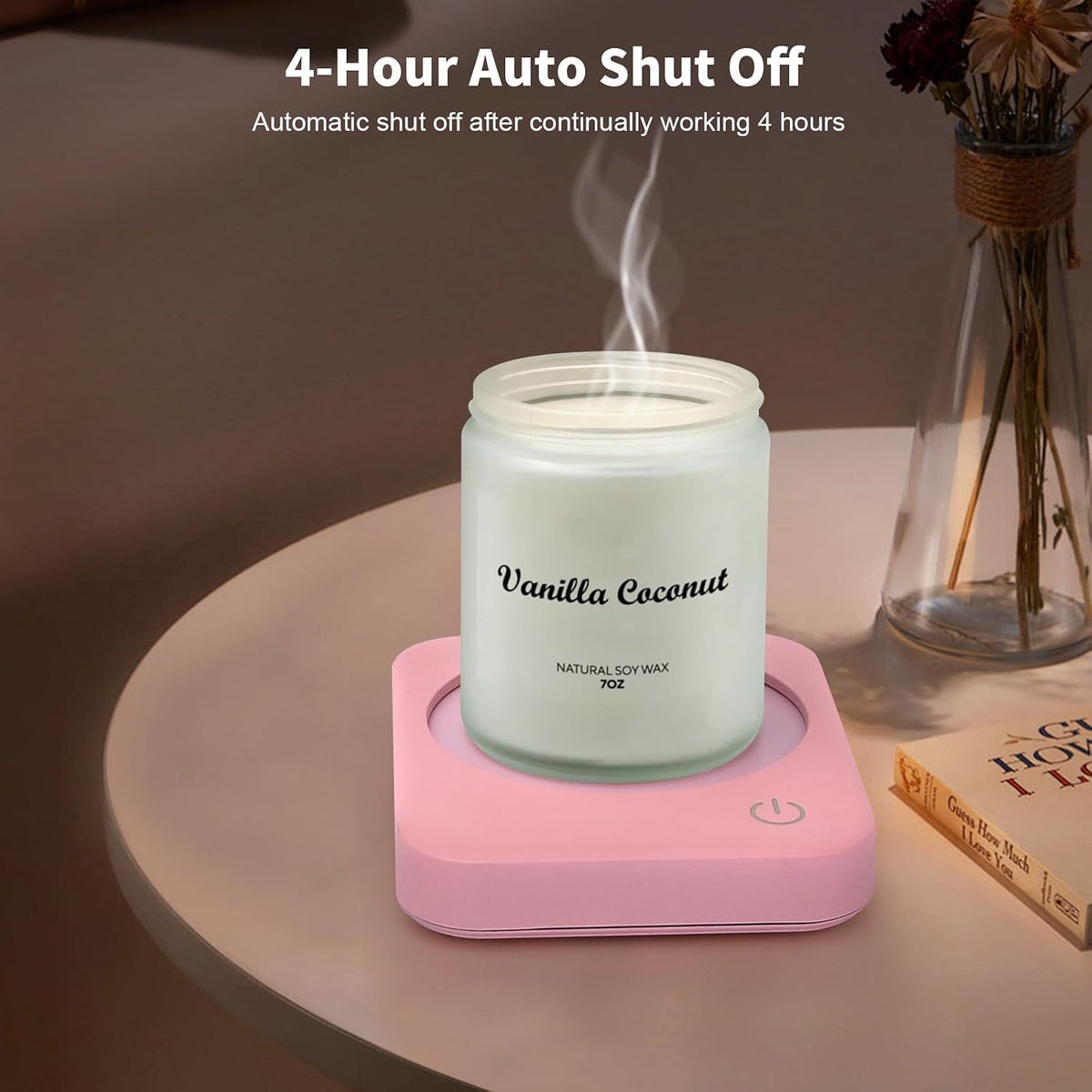 Mug Warmer & Coffee Mug Warmer with 4 Hours Auto Shut-Off, Coffee Warmer Plate for Office Home Desk Use with 3 Temperature Settings, Cup Warmer for Cocoa, Tea, Milk, Water, Coffee Gifts(No Cup)