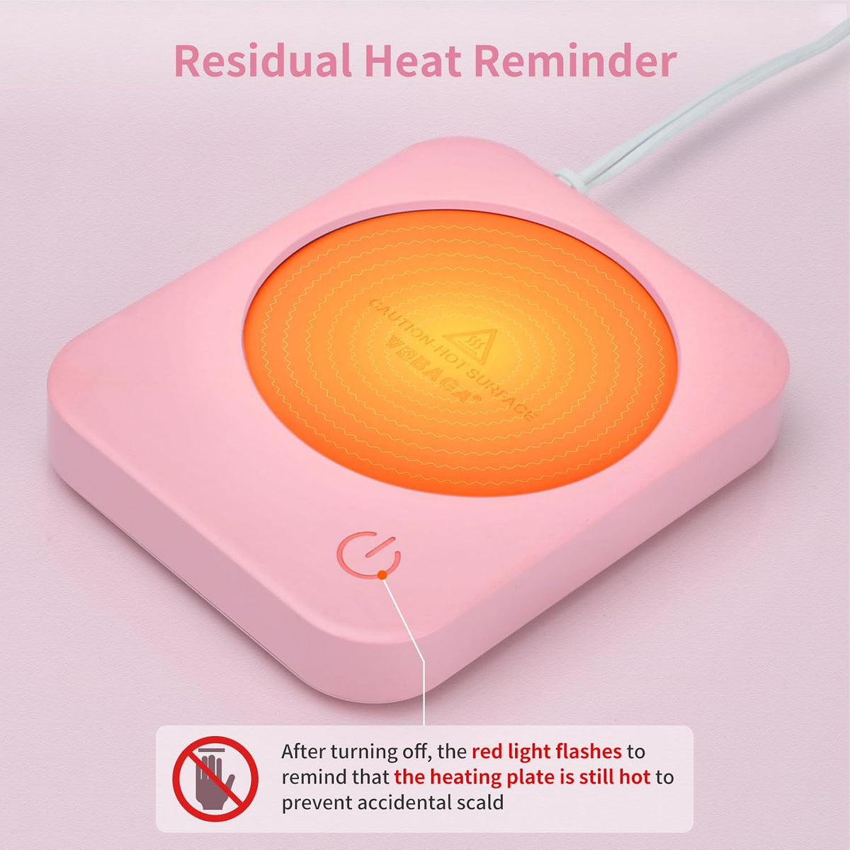 Mug Warmer & Coffee Mug Warmer with 4 Hours Auto Shut-Off, Coffee Warmer Plate for Office Home Desk Use with 3 Temperature Settings, Cup Warmer for Cocoa, Tea, Milk, Water, Coffee Gifts(No Cup)