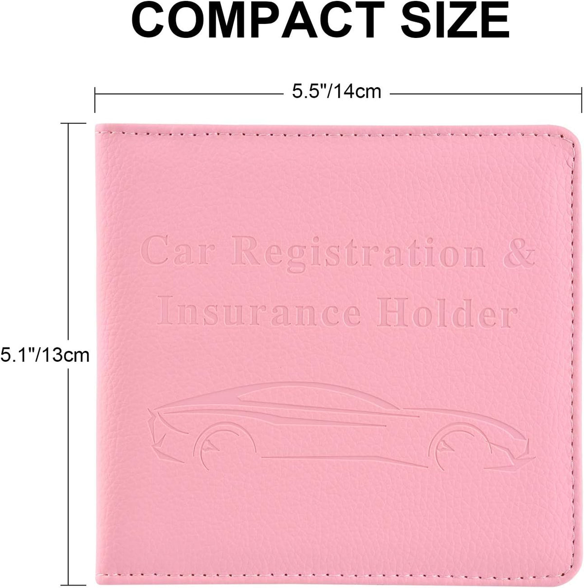 Car Registration and Insurance Holder, Glove Box Organizer, Pink