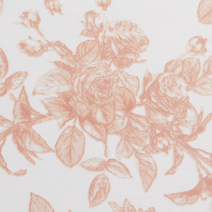 100% Pure Organic Cotton Sheets Set King Size - Peach Pink Rose Floral Pattern Print Super Soft Sheet - 4 Piece Set - Fitted Sheet, Flat Sheet & 2 Pillow Covers - King