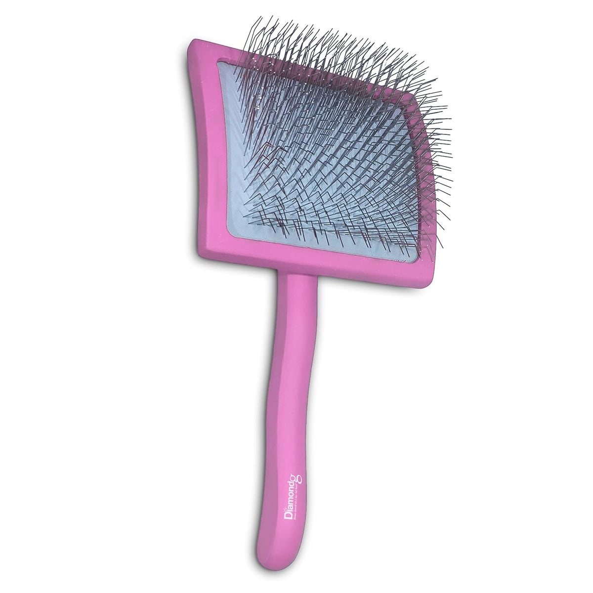Pet Slicker Brush for Dogs & Cats – Professional Grooming Brush for Shedding, Detangling & Coat Maintenance, Gentle Fine Wire Pins, Ergonomic Handle, Pink