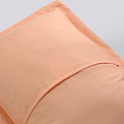 2-Piece Embroidered Pillow Shams, Decorative Microfiber Pillow Covers Set (Peach Fuzz, Standard)