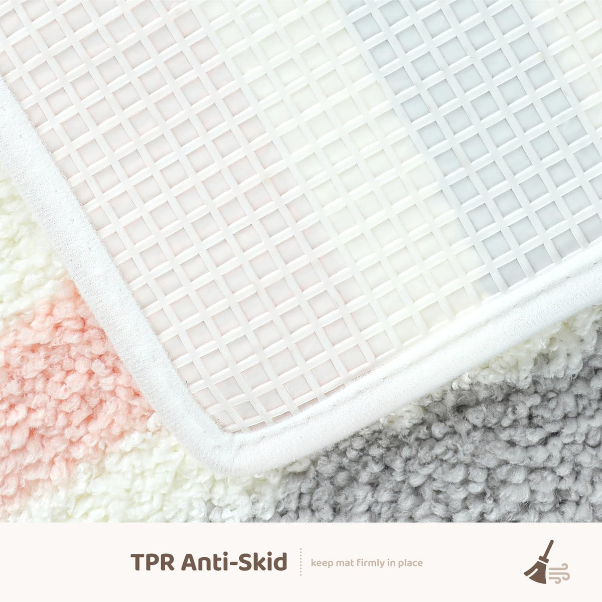 Stripes Bath Mat 20x31, Soft Absorbent Microfiber Bath Rugs