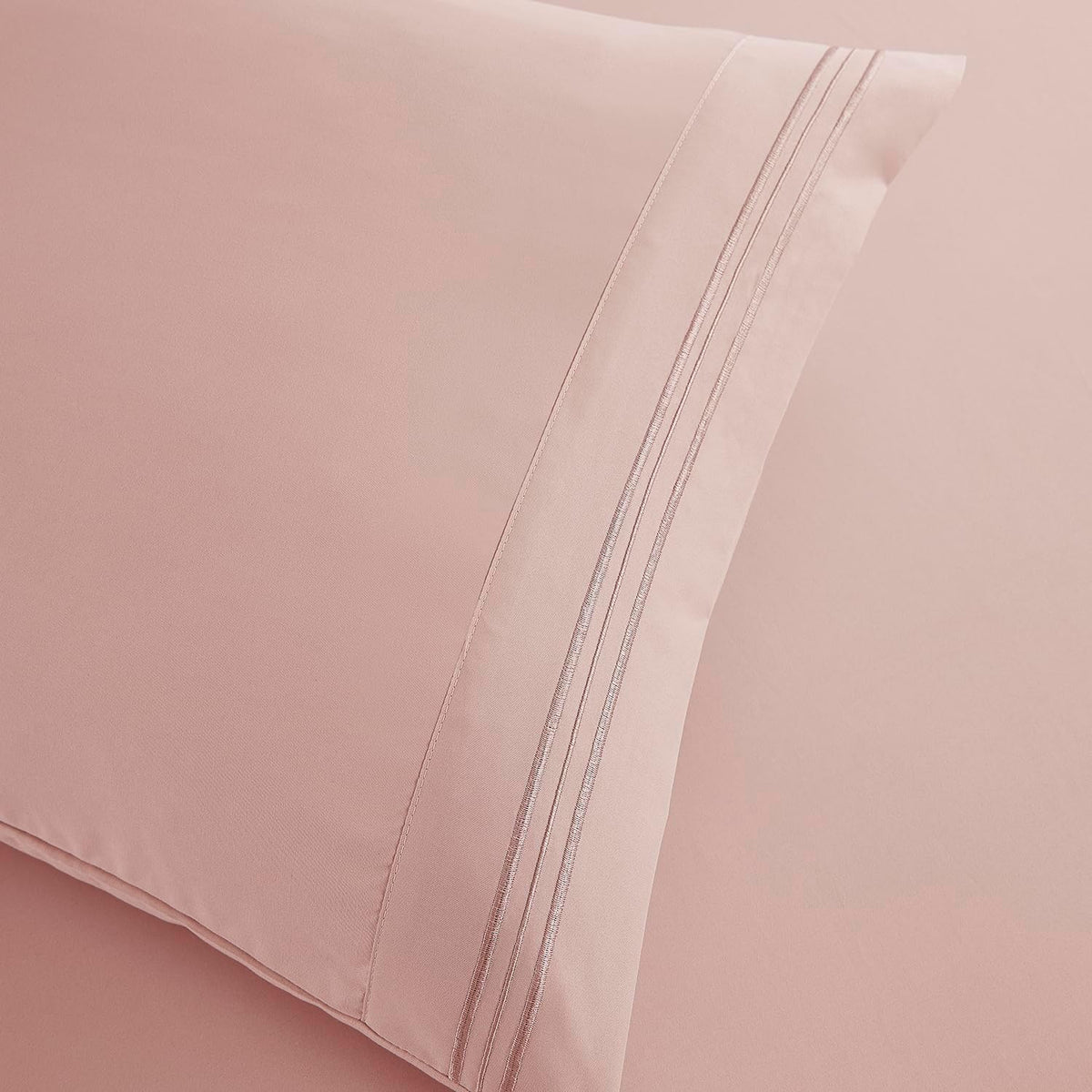 Bed Sheets, Premier 1800 Series Bed Sheet Set, Deep Pocket, Wrinkle, Fade, Stain Resistant, Luxury Soft Bedding Sheets & Pillowcases, Queen, Pink Beige