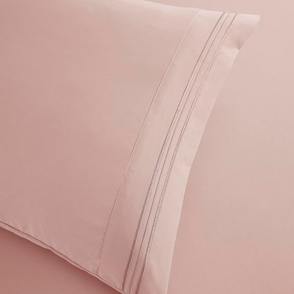 Bed Sheets, Premier 1800 Series Bed Sheet Set, Deep Pocket, Wrinkle, Fade, Stain Resistant, Luxury Soft Bedding Sheets & Pillowcases, Queen, Pink Beige