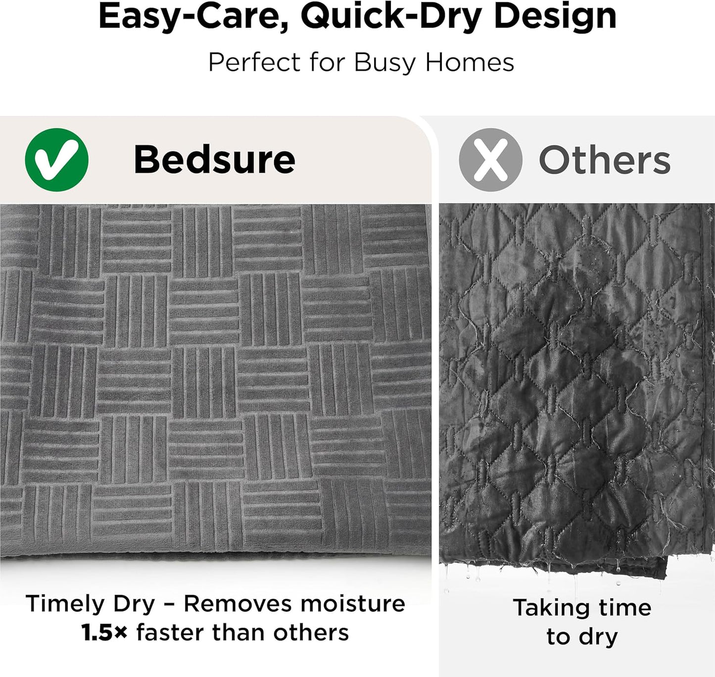 Bedsure Waterproof Couch Cover for Dogs Washable - Waterproof Blanket for Large Dogs Couch Sofa Bed Cozy, Lightweight Furniture Protector for Pet Cat Quick Drying, Ash Grey, 52x82IN
