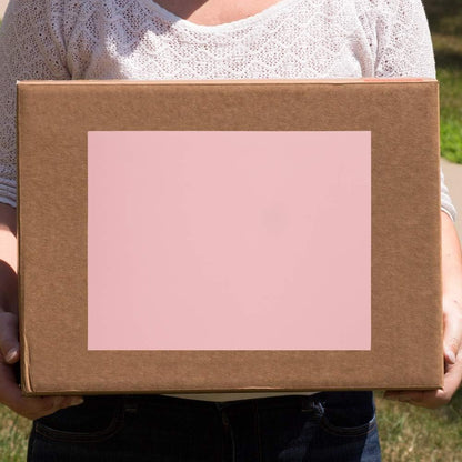 Full Sheet Shipping Labels - Printable Sticker Paper - 8 1/2 x 11 - Baby Pink Pastel - 10 Full Pages/Pack