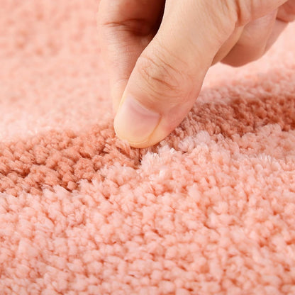 Pink Peach Bath Mat, Bath Mats for Bathroom Fruit Shaped Bathtub Rug Bathroom Tub Plush Shower Rugs Washable Non Slip