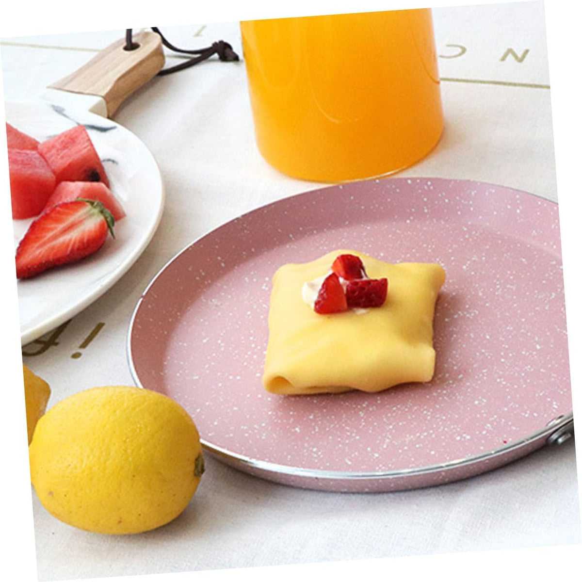 Aluminum Non Stick Frying Pan for Omelettes Pancakes Kitchen Gadget Pink Easy Release Surface for Effortless Cooking Flipping for Home Restaurant Use