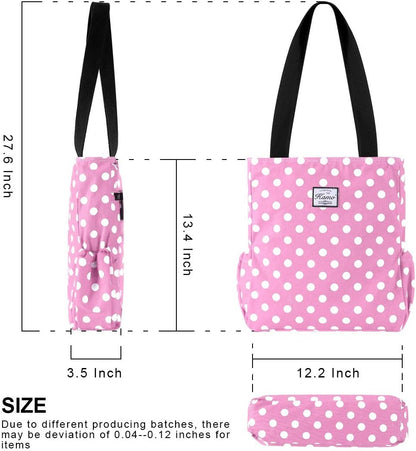 Floral Tote Bag - Waterproof Lightweight Handbags Travel Shoulder Bag for Hiking Yoga Gym Swimming Travel Beach