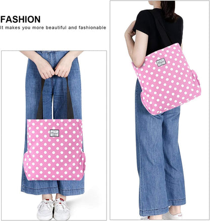 Floral Tote Bag - Waterproof Lightweight Handbags Travel Shoulder Bag for Hiking Yoga Gym Swimming Travel Beach
