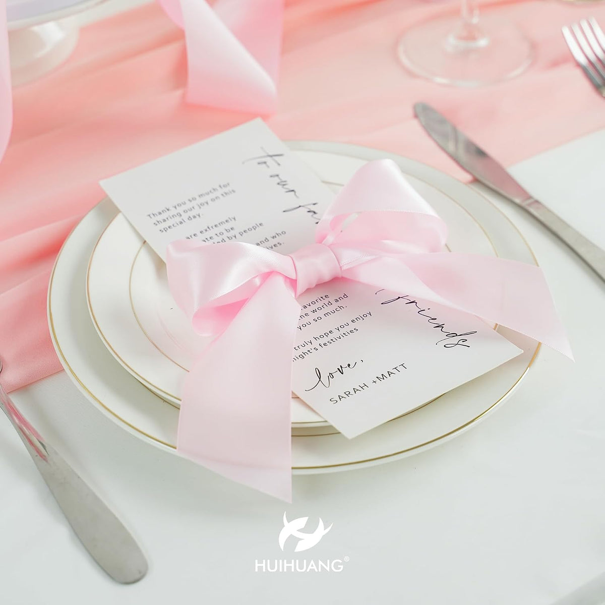 2 inch Baby Pink Double-Faced Satin Silk Ribbon 25 Yards
