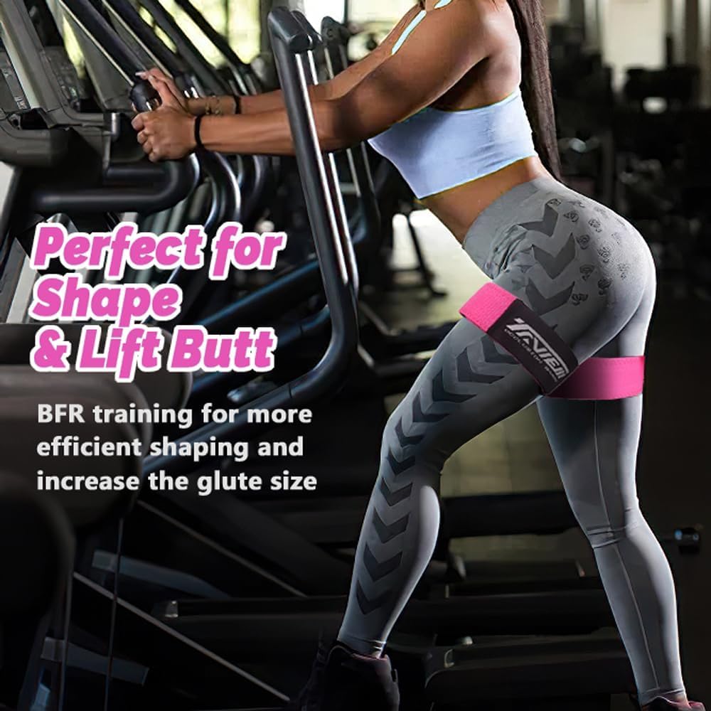 Occlusion Bands for Women Glutes & Hip Building, Blood Flow Restriction Bands BFR Bundle Booty Bands, Best Fabric Resistance Bands for Exercising Your Butt, Squat, Thigh, Fitness