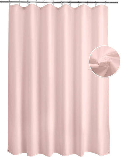 Waterproof Shower Curtain Liner Fabric, Blush Pink Shower Curtain Liner with Magnets, Cloth Shower Liner Soft, Lightweight, Machine Washable, 70 x 72 Inches