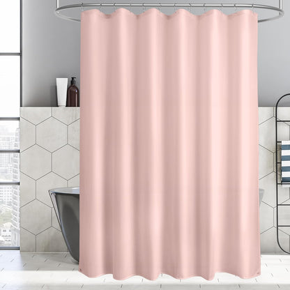 Waterproof Shower Curtain Liner Fabric, Blush Pink Shower Curtain Liner with Magnets, Cloth Shower Liner Soft, Lightweight, Machine Washable, 70 x 72 Inches