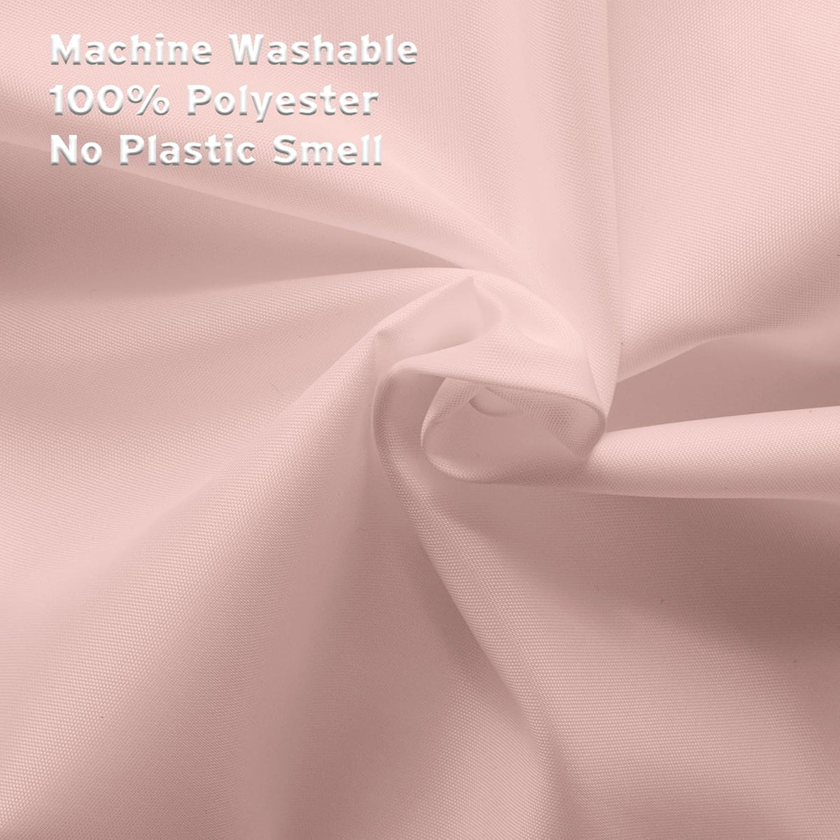 Waterproof Shower Curtain Liner Fabric, Blush Pink Shower Curtain Liner with Magnets, Cloth Shower Liner Soft, Lightweight, Machine Washable, 70 x 72 Inches