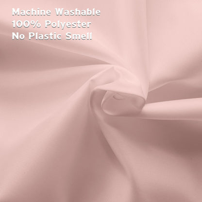 Waterproof Shower Curtain Liner Fabric, Blush Pink Shower Curtain Liner with Magnets, Cloth Shower Liner Soft, Lightweight, Machine Washable, 70 x 72 Inches