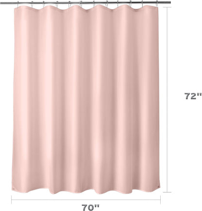 Waterproof Shower Curtain Liner Fabric, Blush Pink Shower Curtain Liner with Magnets, Cloth Shower Liner Soft, Lightweight, Machine Washable, 70 x 72 Inches