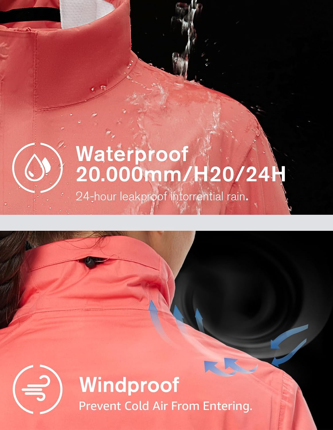 Women's HydroLite Golf Jacket Waterproof 20K Rain Jacket Lightweight Stretch for Outdoor Activities