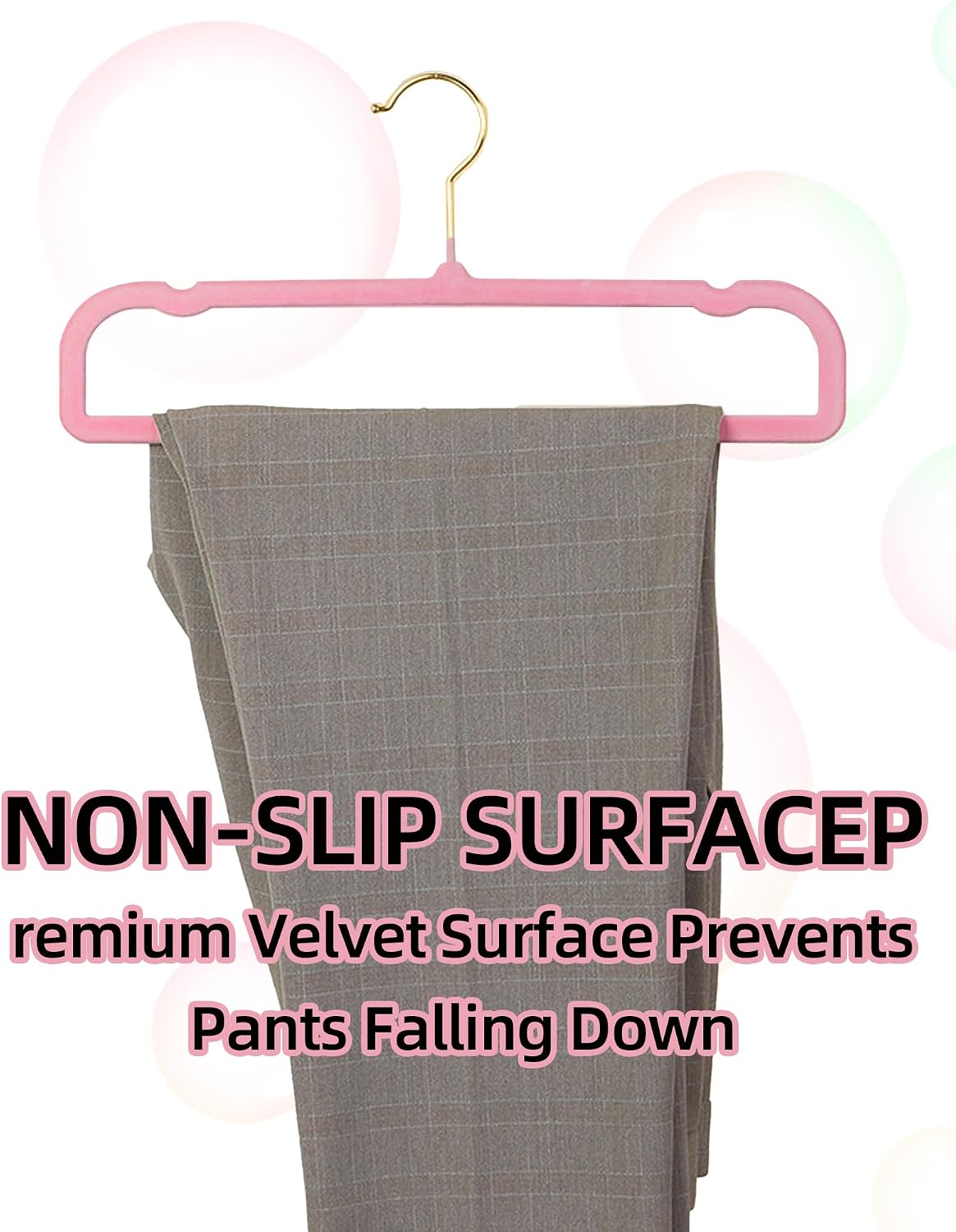 Felt Hangers Pink Velvet Hangers, Cute Pants Hanger, 20 Pack Chic Hangers