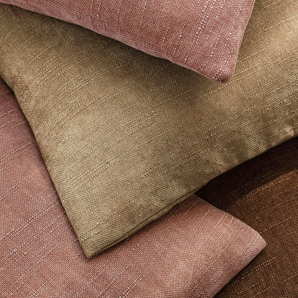 Solid Textured Chenille Throw Pillow Covers 18x18,Dusty Pink