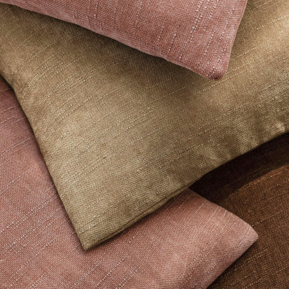 Solid Textured Chenille Throw Pillow Covers 18x18,Dusty Pink
