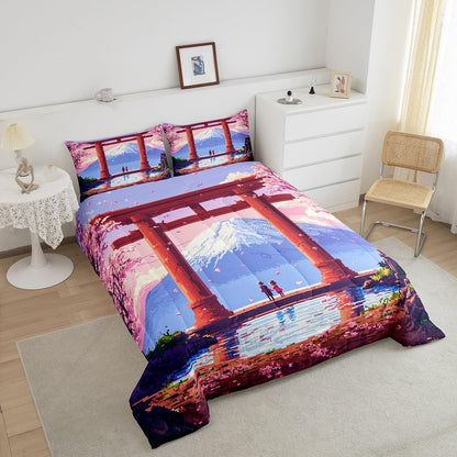 Pink Japan Comforter Set Full Size Bedding Set