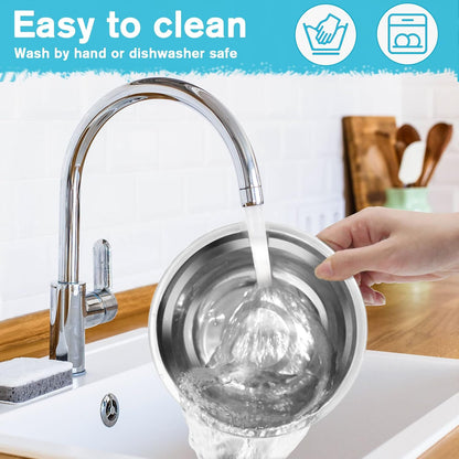 Stainless Steel Dog Bowls Double Non-Slip Dog Water and Food Bowl
