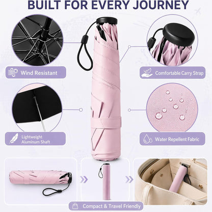 UPF 50+ Pencil Umbrella from Japan - 103g Ultra-Light Compact Umbrella